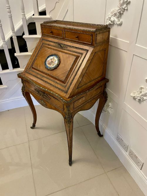 FINE QUALITY FRENCH ANTIQUE VICTORIAN KINGWOOD AND ORMOLU MOUNTED BUREAU - ADDITIONAL PHOTO 16
