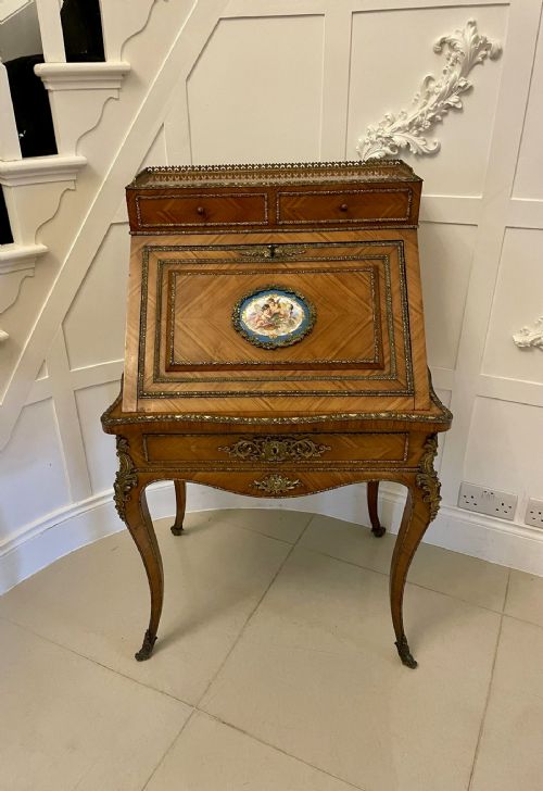 FINE QUALITY FRENCH ANTIQUE VICTORIAN KINGWOOD AND ORMOLU MOUNTED BUREAU - ADDITIONAL PHOTO 17