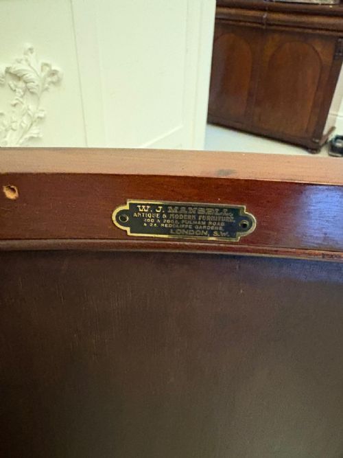 SUPERB QUALITY ANTIQUE EDWARDIAN MAHOGANY INLAID BOW FRONTED SIDE CABINET - ADDITIONAL PHOTO 3