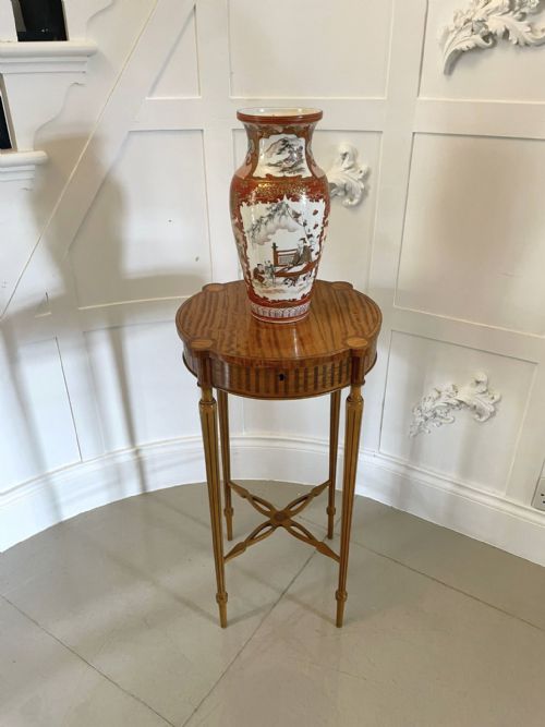 FINE QUALITY ANTIQUE INLAID SATINWOOD CENTRE TABLE - ADDITIONAL PHOTO 2
