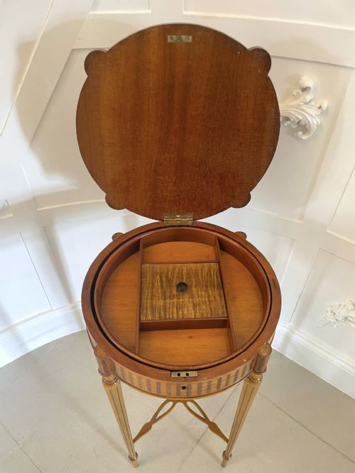FINE QUALITY ANTIQUE INLAID SATINWOOD CENTRE TABLE - ADDITIONAL PHOTO 4