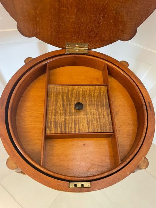 FINE QUALITY ANTIQUE INLAID SATINWOOD CENTRE TABLE - ADDITIONAL PHOTO 6