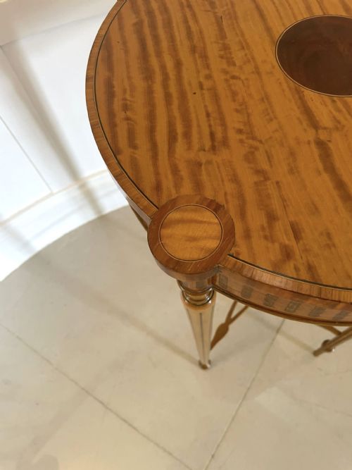 FINE QUALITY ANTIQUE INLAID SATINWOOD CENTRE TABLE - ADDITIONAL PHOTO 7