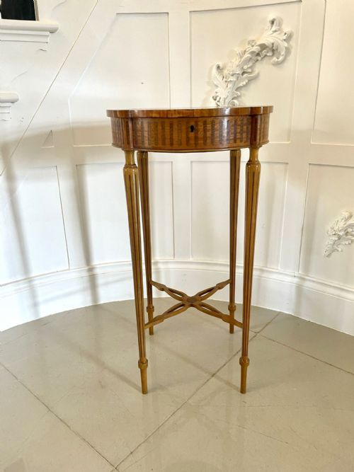 FINE QUALITY ANTIQUE INLAID SATINWOOD CENTRE TABLE - ADDITIONAL PHOTO 10