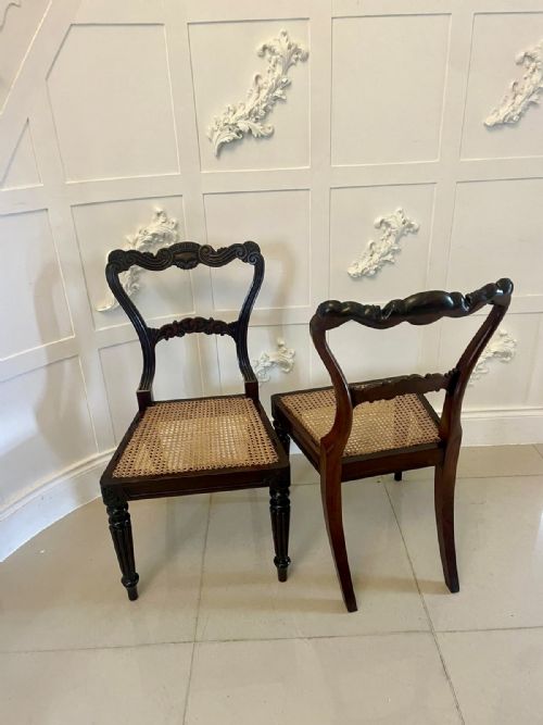 fig 1. Outstanding Quality Antique Regency Set of 8 Carved Rosewood Dining Chairs 