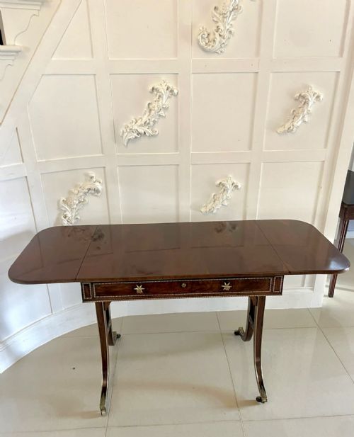 fig 1. Fine Quality Small Antique Regency Brass Inlaid Rosewood Freestanding Sofa/Side Table
