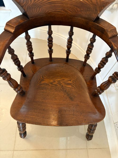 fig 1. Fantastic Quality Large Pair Of Antique Victorian Smokers Bow Armchairs