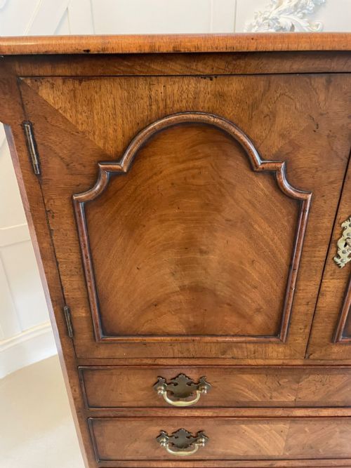 ANTIQUE QUALITY BURR WALNUT CHEST ON STAND - ADDITIONAL PHOTO 10