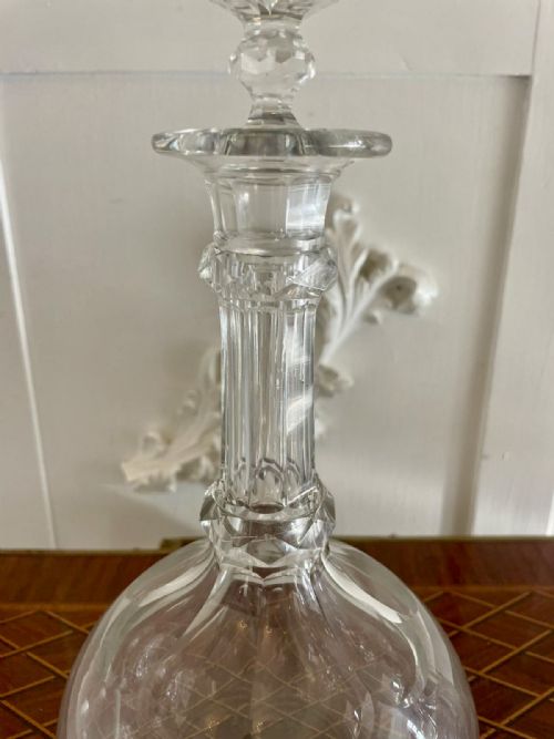 PAIR OF ANTIQUE VICTORIAN QUALITY CUT GLASS DECANTERS - ADDITIONAL PHOTO 5