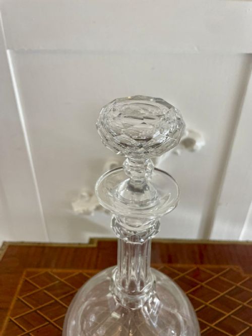PAIR OF ANTIQUE VICTORIAN QUALITY CUT GLASS DECANTERS - ADDITIONAL PHOTO 6