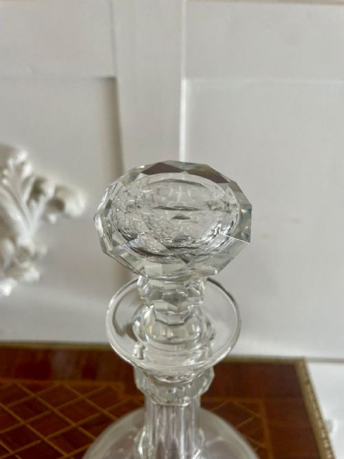 PAIR OF ANTIQUE VICTORIAN QUALITY CUT GLASS DECANTERS - ADDITIONAL PHOTO 7