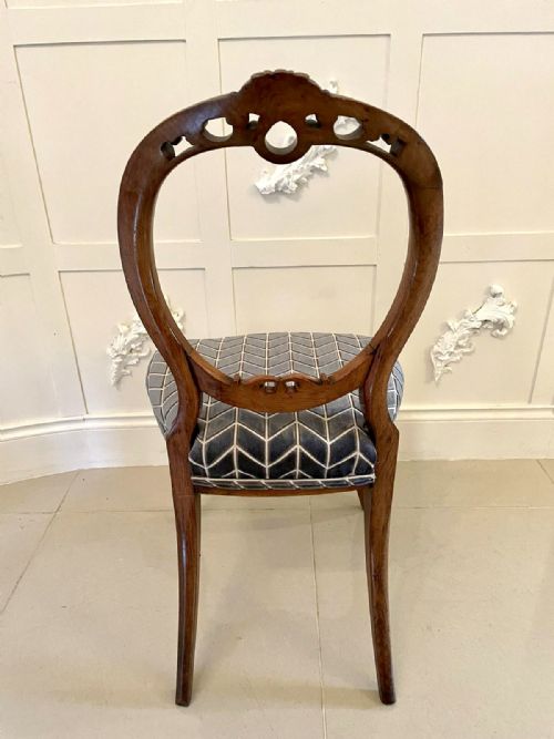 FINE QUALITY ANTIQUE VICTORIAN SET OF SIX WALNUT DINING CHAIRS - ADDITIONAL PHOTO 3