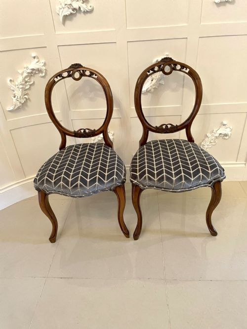 FINE QUALITY ANTIQUE VICTORIAN SET OF SIX WALNUT DINING CHAIRS - ADDITIONAL PHOTO 8