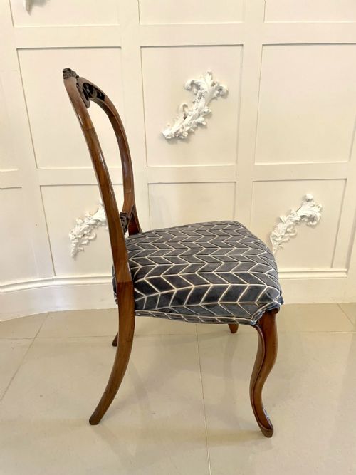 FINE QUALITY ANTIQUE VICTORIAN SET OF SIX WALNUT DINING CHAIRS - ADDITIONAL PHOTO 12