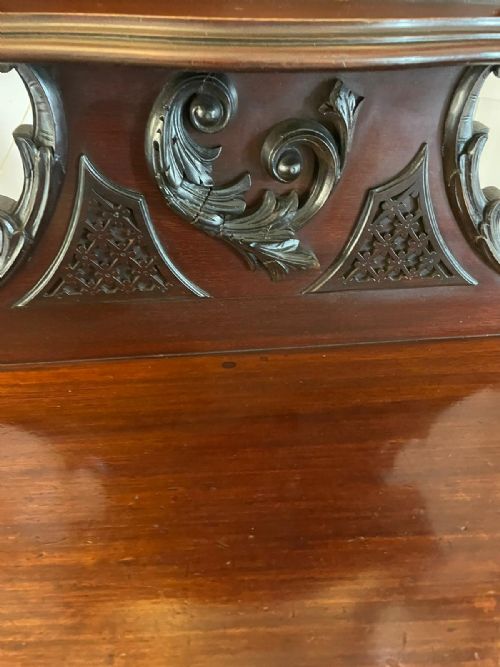 QUALITY ANTIQUE 19TH CENTURY VICTORIAN CARVED MAHOGANY HALL STAND - ADDITIONAL PHOTO 1
