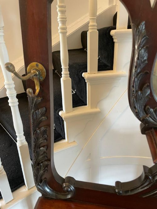 QUALITY ANTIQUE 19TH CENTURY VICTORIAN CARVED MAHOGANY HALL STAND - ADDITIONAL PHOTO 2