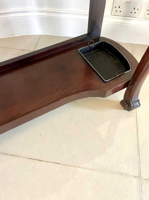 QUALITY ANTIQUE 19TH CENTURY VICTORIAN CARVED MAHOGANY HALL STAND - ADDITIONAL PHOTO 5