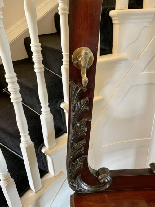 QUALITY ANTIQUE 19TH CENTURY VICTORIAN CARVED MAHOGANY HALL STAND - ADDITIONAL PHOTO 10