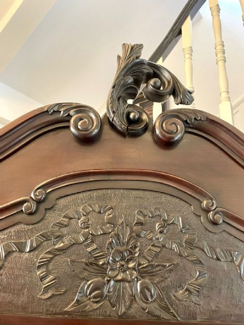 QUALITY ANTIQUE 19TH CENTURY VICTORIAN CARVED MAHOGANY HALL STAND - ADDITIONAL PHOTO 12