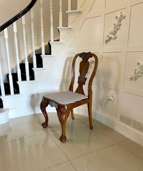 fig 1. Outstanding Quality Set of 12 Antique Victorian Burr Walnut Dining Chairs
