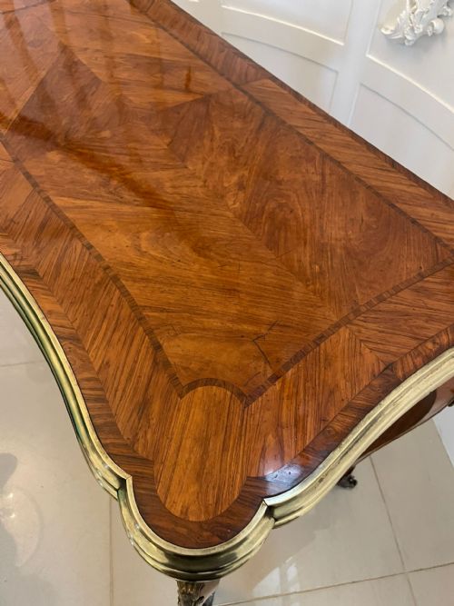 OUTSTANDING QUALITY ANTIQUE VICTORIAN PORCELAIN AND ORMOLU MOUNTED KINGWOOD CARDCONSOLE TABLE BY G T MORANT LONDON - ADDITIONAL PHOTO 1