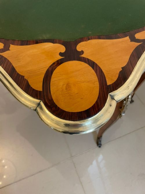 OUTSTANDING QUALITY ANTIQUE VICTORIAN PORCELAIN AND ORMOLU MOUNTED KINGWOOD CARDCONSOLE TABLE BY G T MORANT LONDON - ADDITIONAL PHOTO 2