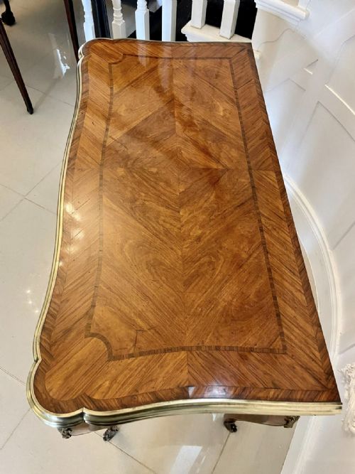 OUTSTANDING QUALITY ANTIQUE VICTORIAN PORCELAIN AND ORMOLU MOUNTED KINGWOOD CARDCONSOLE TABLE BY G T MORANT LONDON - ADDITIONAL PHOTO 8