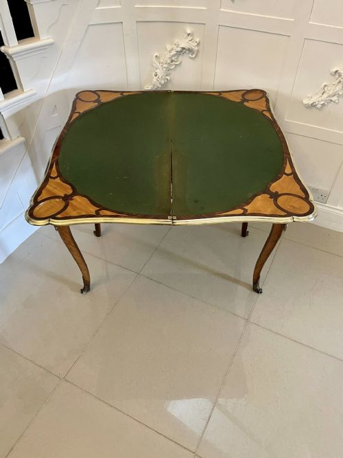 OUTSTANDING QUALITY ANTIQUE VICTORIAN PORCELAIN AND ORMOLU MOUNTED KINGWOOD CARDCONSOLE TABLE BY G T MORANT LONDON - ADDITIONAL PHOTO 9