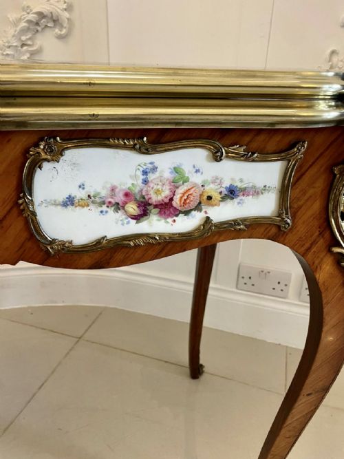OUTSTANDING QUALITY ANTIQUE VICTORIAN PORCELAIN AND ORMOLU MOUNTED KINGWOOD CARDCONSOLE TABLE BY G T MORANT LONDON - ADDITIONAL PHOTO 17