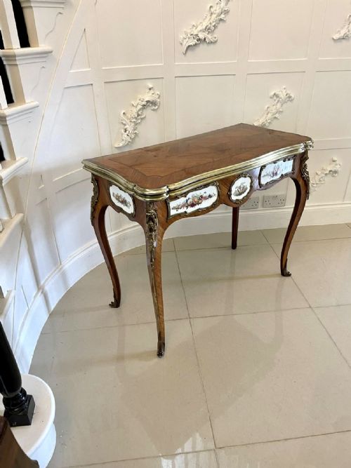 OUTSTANDING QUALITY ANTIQUE VICTORIAN PORCELAIN AND ORMOLU MOUNTED KINGWOOD CARDCONSOLE TABLE BY G T MORANT LONDON - ADDITIONAL PHOTO 19