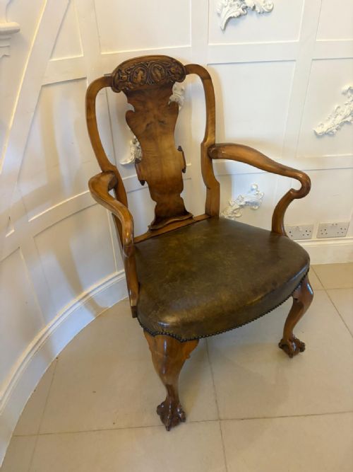 OUTSTANDING QUALITY SET OF 6 ANTIQUE VICTORIAN CARVED WALNUT DINING CHAIRS - ADDITIONAL PHOTO 9
