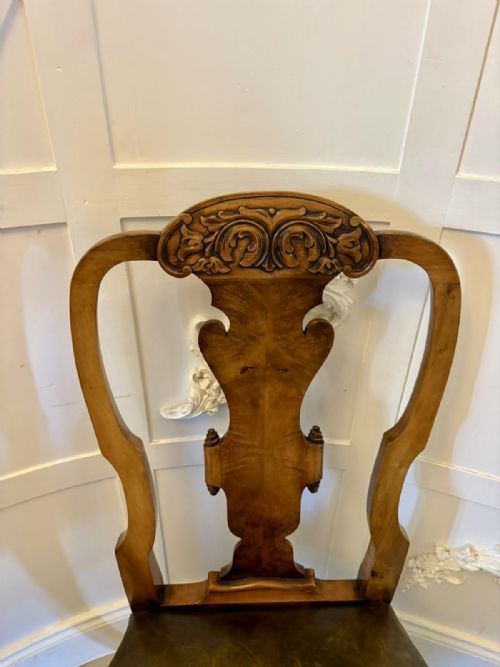 OUTSTANDING QUALITY SET OF 6 ANTIQUE VICTORIAN CARVED WALNUT DINING CHAIRS - ADDITIONAL PHOTO 10