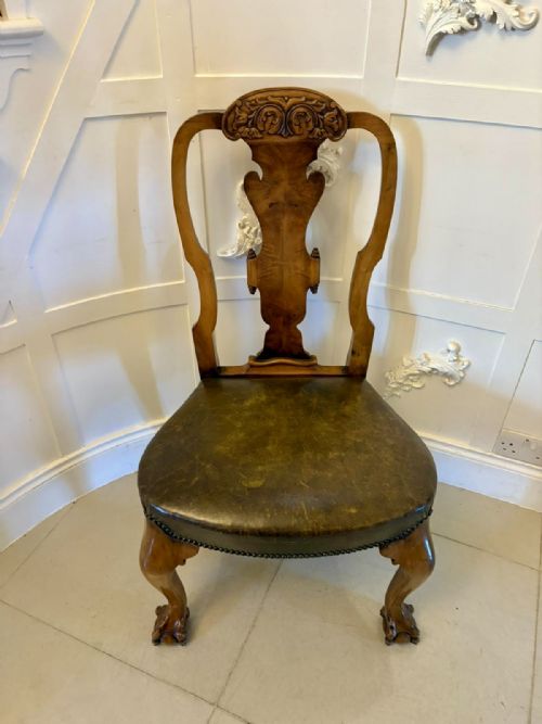 OUTSTANDING QUALITY SET OF 6 ANTIQUE VICTORIAN CARVED WALNUT DINING CHAIRS - ADDITIONAL PHOTO 13