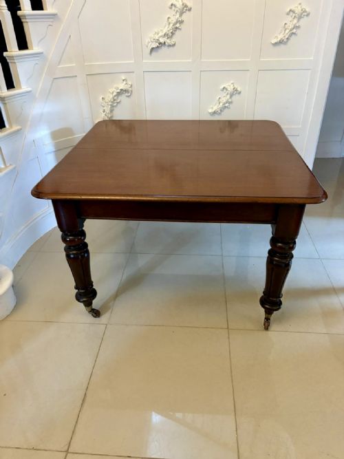 ANTIQUE VICTORIAN QUALITY MAHOGANY 10 SEATER EXTENDING DINING TABLE - ADDITIONAL PHOTO 1