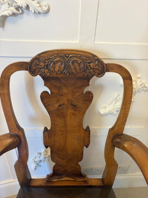 fig 1. Outstanding Quality Antique Victorian Carved Walnut Desk Chair