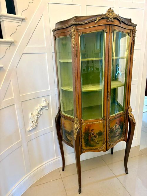 Antique Victorian Quality French Vernis Martin Vitrine/display Cabinet