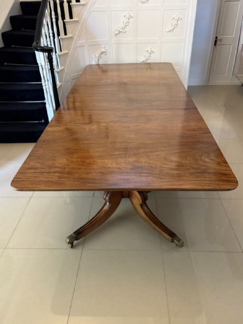 Outstanding Quality 16 Seater Antique George III Figured Mahogany Two Pilar Dining Table