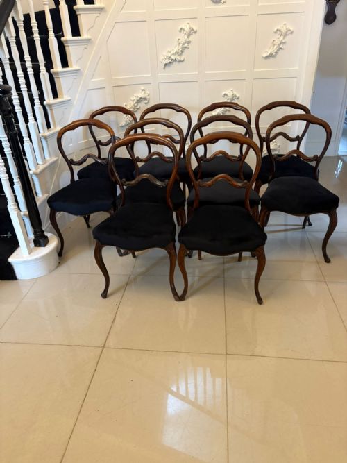 SUPERB QUALITY SET OF TEN ANTIQUE VICTORIAN ROSEWOOD DINING CHAIRS - ADDITIONAL PHOTO 8