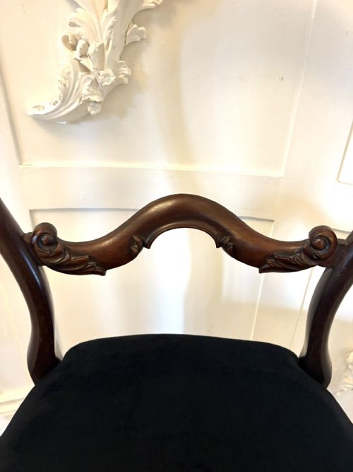SUPERB QUALITY SET OF TEN ANTIQUE VICTORIAN ROSEWOOD DINING CHAIRS - ADDITIONAL PHOTO 10