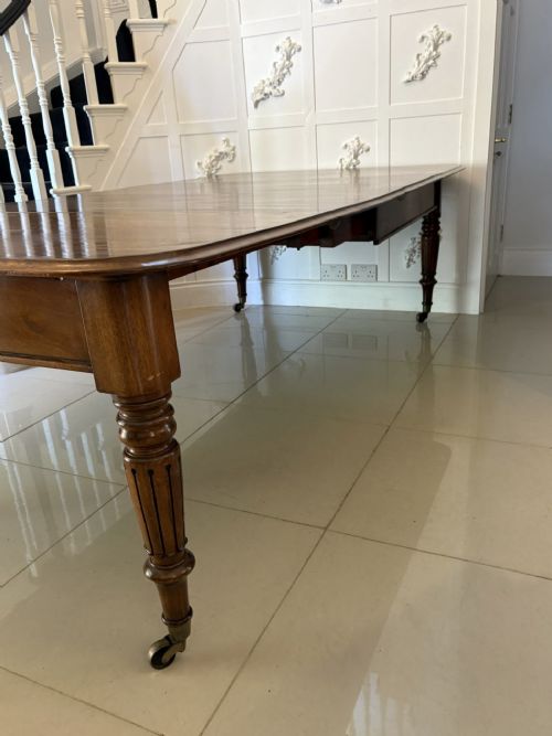 fig 1. Outstanding Quality Antique Regency Quality Figured Mahogany 10 Seater Extending Dining Table