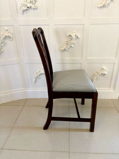 fig 1. Set of 8 Antique Edwardian Quality Mahogany Dining Chairs