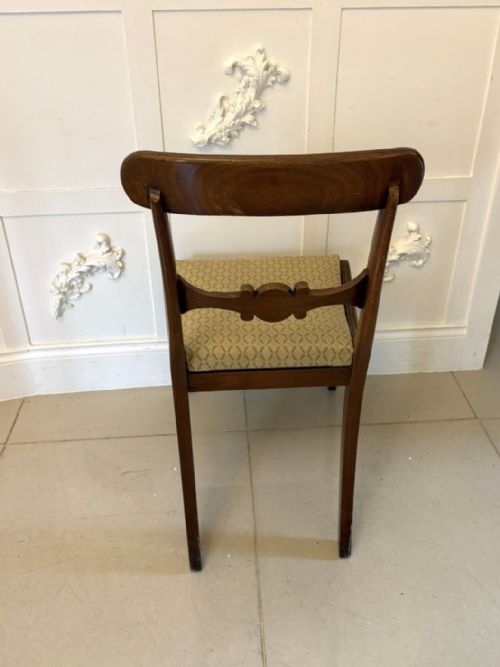 fig 1. Pair of Antique Regency Carved Figured Mahogany Side Chairs