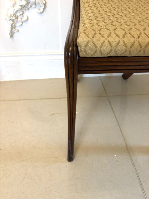 PAIR OF ANTIQUE REGENCY CARVED FIGURED MAHOGANY SIDE CHAIRS - ADDITIONAL PHOTO 3