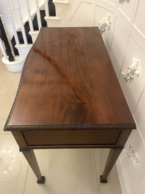 ANTIQUE VICTORIAN QUALITY CARVED FIGURED MAHOGANY SERVINGCONSOLE TABLE - ADDITIONAL PHOTO 5