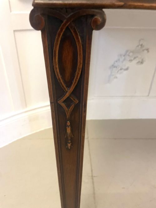 ANTIQUE VICTORIAN QUALITY CARVED FIGURED MAHOGANY SERVINGCONSOLE TABLE - ADDITIONAL PHOTO 7