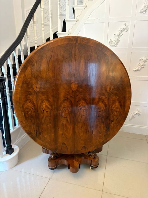Outstanding Quality Antique Victorian Rosewood Circular Centre/dining Table