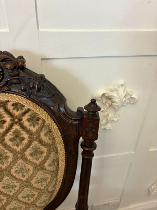 EXHIBITION QUALITY ANTIQUE VICTORIAN CARVED WALNUT 9 PIECE SUITE - ADDITIONAL PHOTO 2