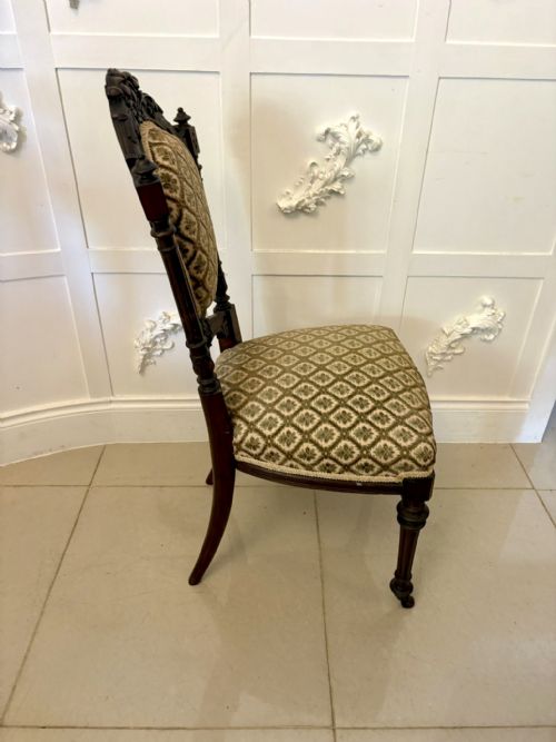 EXHIBITION QUALITY ANTIQUE VICTORIAN CARVED WALNUT 9 PIECE SUITE - ADDITIONAL PHOTO 6