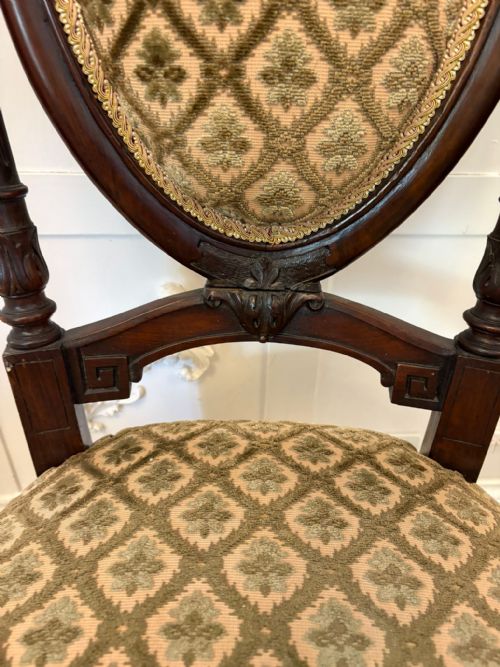EXHIBITION QUALITY ANTIQUE VICTORIAN CARVED WALNUT 9 PIECE SUITE - ADDITIONAL PHOTO 7