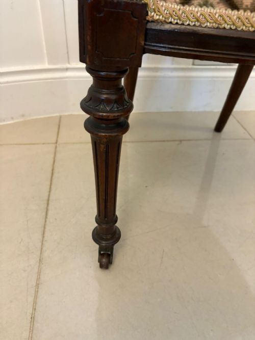 EXHIBITION QUALITY ANTIQUE VICTORIAN CARVED WALNUT 9 PIECE SUITE - ADDITIONAL PHOTO 8